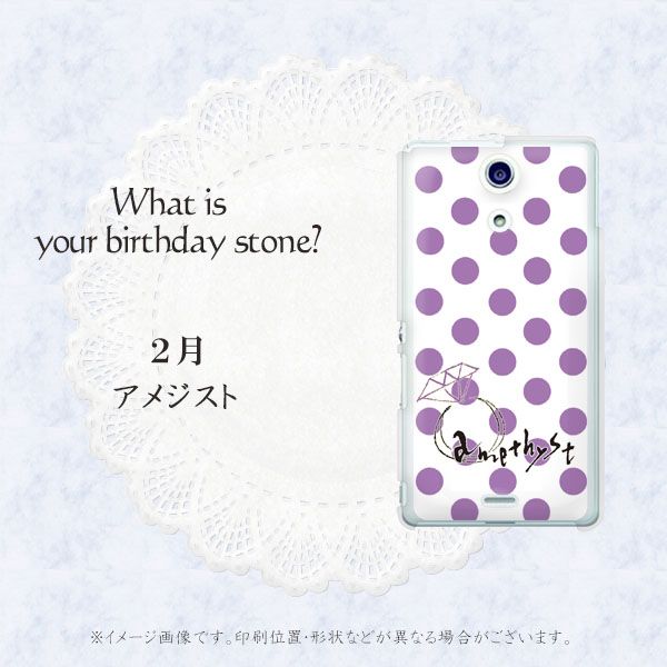docomo エクスペリアA（エース）SO-04E 高画質仕上げ 背面印刷 ハードケース【OE811 2月アメジスト】