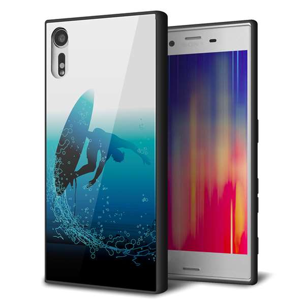docomo エクスペリアXZ SO-01J 強化ガラス＆TPUスマホケース ガラプリ【416 カットバック】