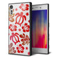 docomo エクスペリアXZ SO-01J 強化ガラス＆TPUスマホケース ガラプリ【SC881 ハワイアンアロハホヌ（レッド）】