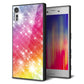 docomo エクスペリアXZ SO-01J 強化ガラス＆TPUスマホケース ガラプリ【VA872 レインボーフレーム】