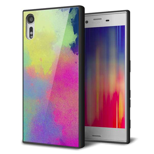 docomo エクスペリアXZ SO-01J 強化ガラス＆TPUスマホケース ガラプリ【YJ294 デザイン色彩】