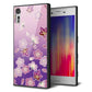 docomo エクスペリアXZ SO-01J 強化ガラス＆TPUスマホケース ガラプリ【YJ324 和柄 桜 もみじ】