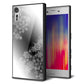 docomo エクスペリアXZ SO-01J 強化ガラス＆TPUスマホケース ガラプリ【YJ340 モノトーン 雪の結晶 】