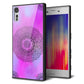 docomo エクスペリアXZ SO-01J 強化ガラス＆TPUスマホケース ガラプリ【YJ344 レース】