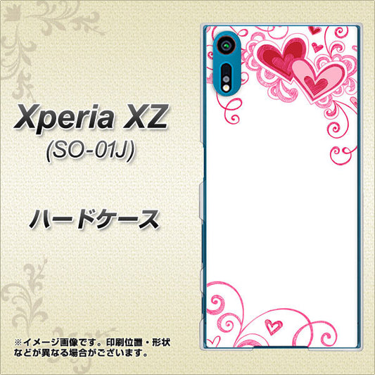 docomo エクスペリアXZ SO-01J 高画質仕上げ 背面印刷 ハードケース【365 ハートフレーム】