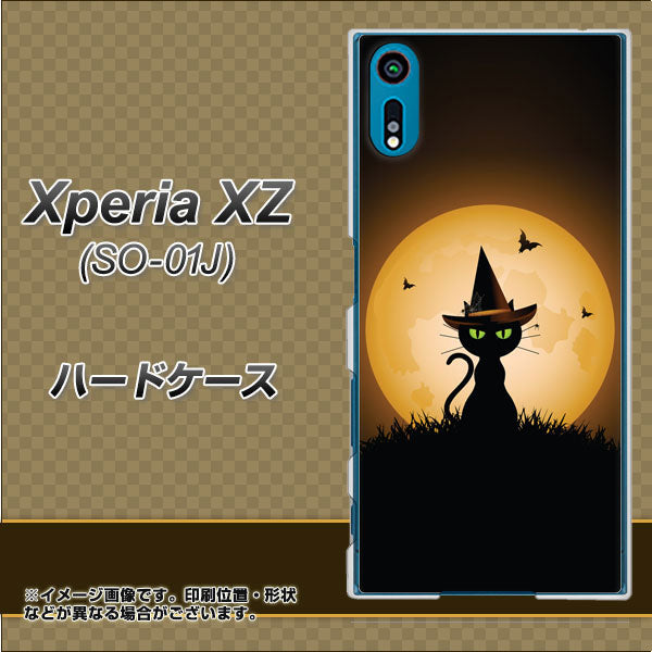 docomo エクスペリアXZ SO-01J 高画質仕上げ 背面印刷 ハードケース【440 猫の魔法使い】