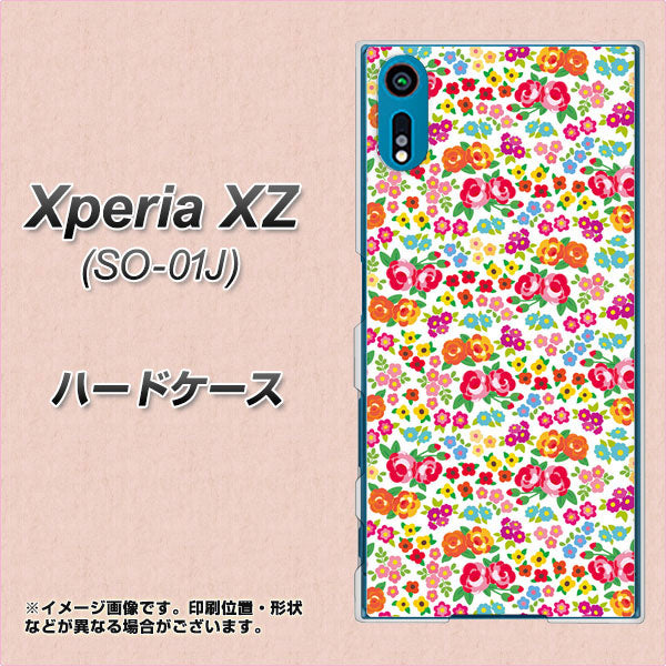 docomo エクスペリアXZ SO-01J 高画質仕上げ 背面印刷 ハードケース【777 マイクロリバティプリントWH】