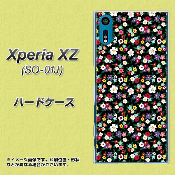docomo エクスペリアXZ SO-01J 高画質仕上げ 背面印刷 ハードケース【778 マイクロリバティプリントBK】