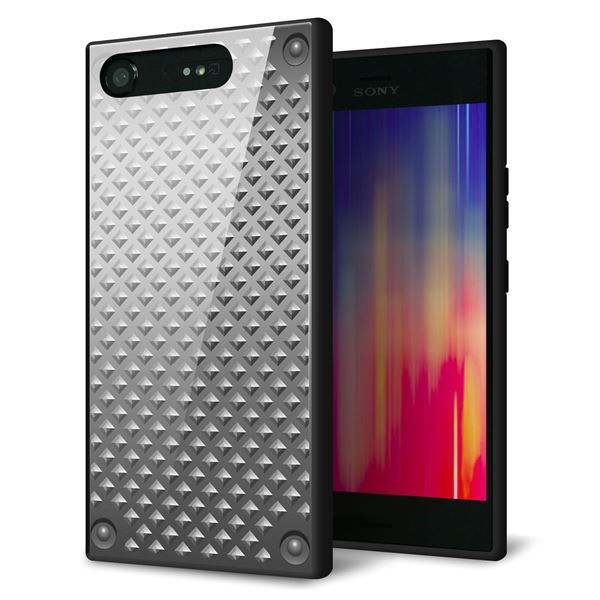 docomo エクスペリアXZ1 SO-01K 強化ガラス＆TPUスマホケース ガラプリ【570 スタックボード】