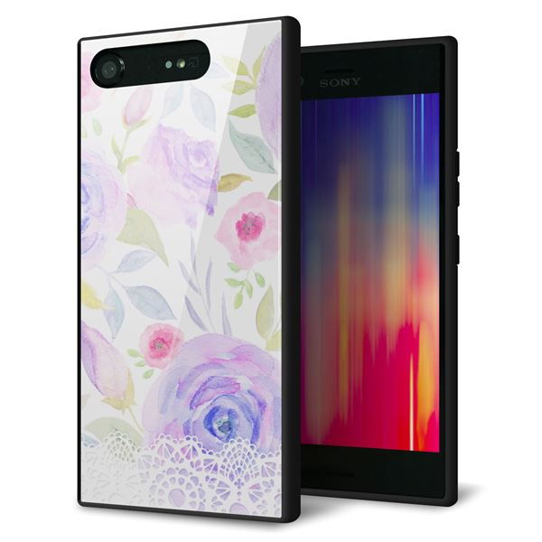 docomo エクスペリアXZ1 SO-01K 強化ガラス＆TPUスマホケース ガラプリ【SC946 ドゥ・パフューム４】