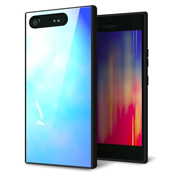 docomo エクスペリアXZ1 SO-01K 強化ガラス＆TPUスマホケース ガラプリ【YJ291 デザイン　光】