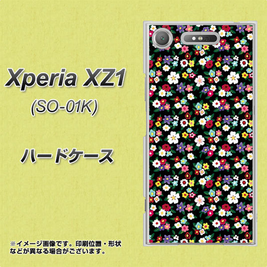 docomo エクスペリアXZ1 SO-01K 高画質仕上げ 背面印刷 ハードケース【778 マイクロリバティプリントBK】