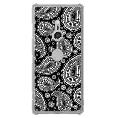 Xperia XZ3 SO-01L docomo 高画質仕上げ 背面印刷 ハードケース ペイズリー