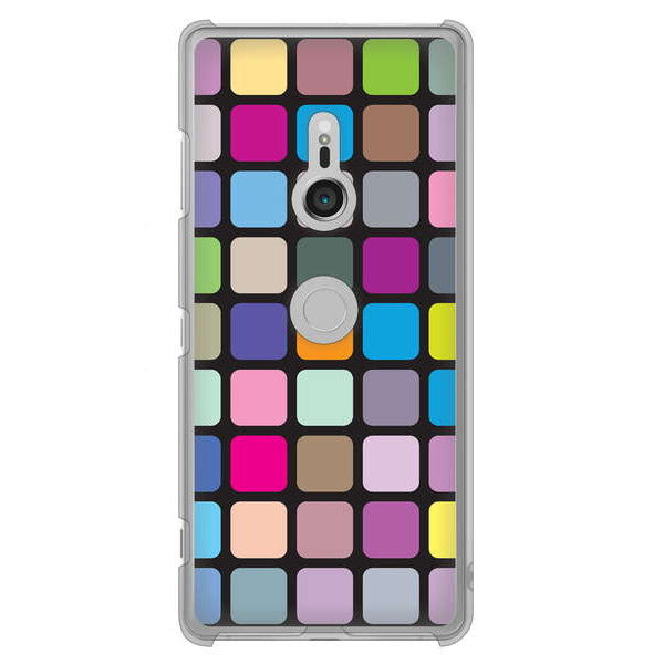 Xperia XZ3 SO-01L docomo 高画質仕上げ 背面印刷 ハードケース 【509 カラースクエア】
