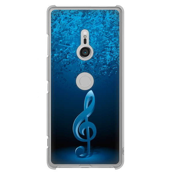 Xperia XZ3 SO-01L docomo 高画質仕上げ 背面印刷 ハードケース 音符