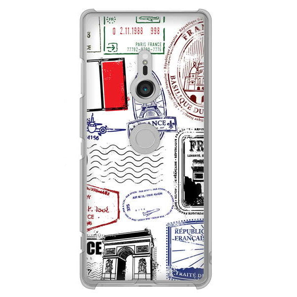 Xperia XZ3 SO-01L docomo 高画質仕上げ 背面印刷 ハードケース LOVE フランス