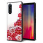 docomo エクスペリア5 SO-01M 強化ガラス＆TPUスマホケース ガラプリ【299 薔薇の壁】