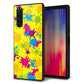 docomo エクスペリア5 SO-01M 強化ガラス＆TPUスマホケース ガラプリ【MA879 ペイントイエロー】