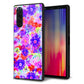 docomo エクスペリア5 SO-01M 強化ガラス＆TPUスマホケース ガラプリ【SC868 リバティプリント フルールドパルファン（パープル）】