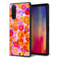 docomo エクスペリア5 SO-01M 強化ガラス＆TPUスマホケース ガラプリ【SC869 リバティプリント フルールドパルファン（ピンク）】