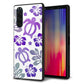 docomo エクスペリア5 SO-01M 強化ガラス＆TPUスマホケース ガラプリ【SC878 ハワイアンアロハホヌ（パープル）】