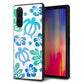 docomo エクスペリア5 SO-01M 強化ガラス＆TPUスマホケース ガラプリ【SC880 ハワイアンアロハホヌ（ブルー）】
