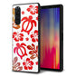 docomo エクスペリア5 SO-01M 強化ガラス＆TPUスマホケース ガラプリ【SC881 ハワイアンアロハホヌ（レッド）】