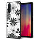 docomo エクスペリア5 SO-01M 強化ガラス＆TPUスマホケース ガラプリ【SC912 花柄モノトーン 01】