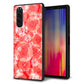 docomo エクスペリア5 SO-01M 強化ガラス＆TPUスマホケース ガラプリ【VA816 ダイヤモンドとバラ】