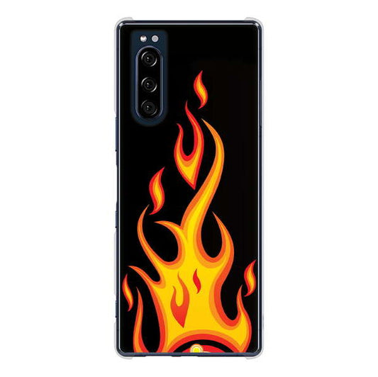 Xperia 5 SO-01M docomo 高画質仕上げ 背面印刷 ハードケース 【010 ファイヤー】