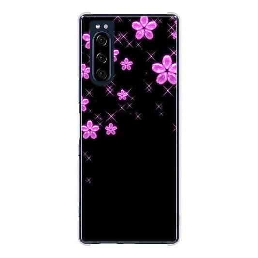 Xperia 5 SO-01M docomo 高画質仕上げ 背面印刷 ハードケース 【019 桜クリスタル】