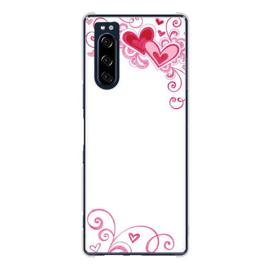 Xperia 5 SO-01M docomo 高画質仕上げ 背面印刷 ハードケース プリティハート