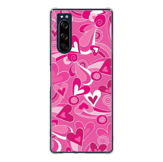 Xperia 5 SO-01M docomo 高画質仕上げ 背面印刷 ハードケース プリティハート