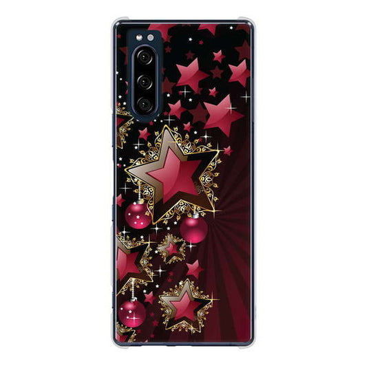 Xperia 5 SO-01M docomo 高画質仕上げ 背面印刷 ハードケース 【434 星の壁】