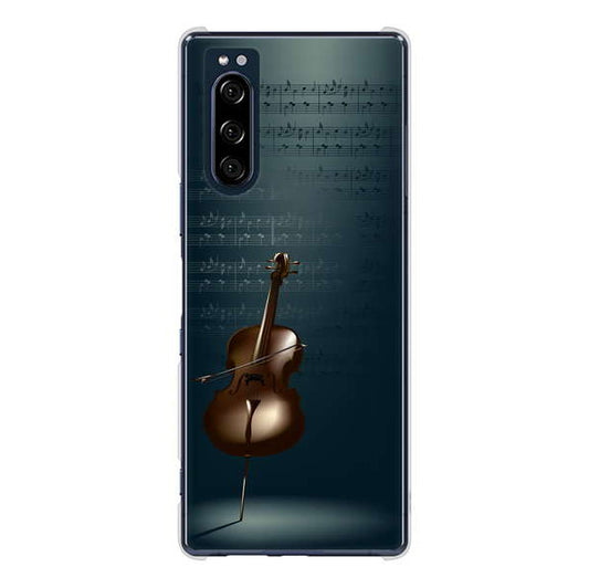 Xperia 5 SO-01M docomo 高画質仕上げ 背面印刷 ハードケース 【441 楽譜】