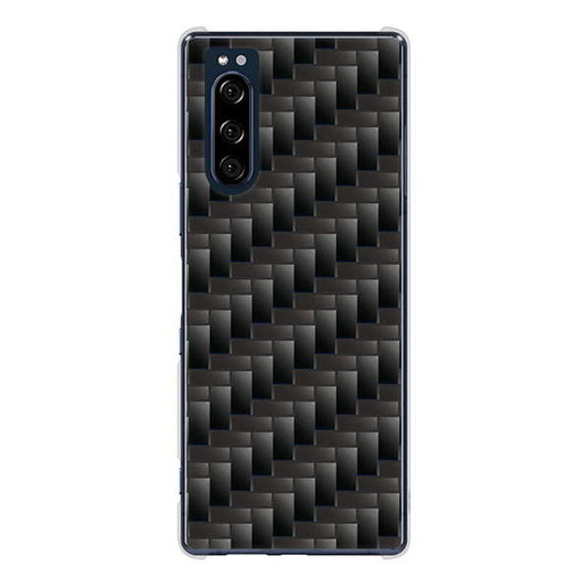 Xperia 5 SO-01M docomo 高画質仕上げ 背面印刷 ハードケース 【461 カーボン】