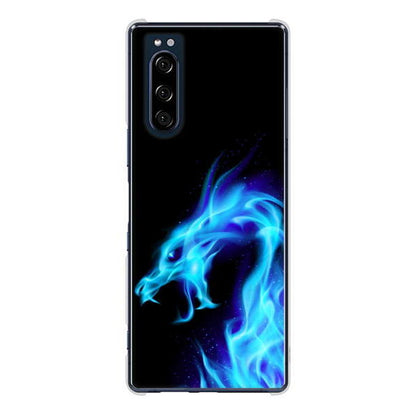 Xperia 5 SO-01M docomo 高画質仕上げ 背面印刷 ハードケース ドラゴン
