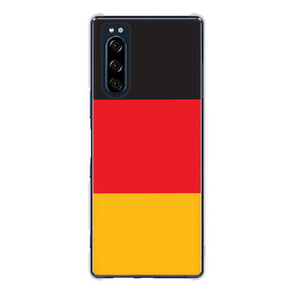 Xperia 5 SO-01M docomo 高画質仕上げ 背面印刷 ハードケース 国旗