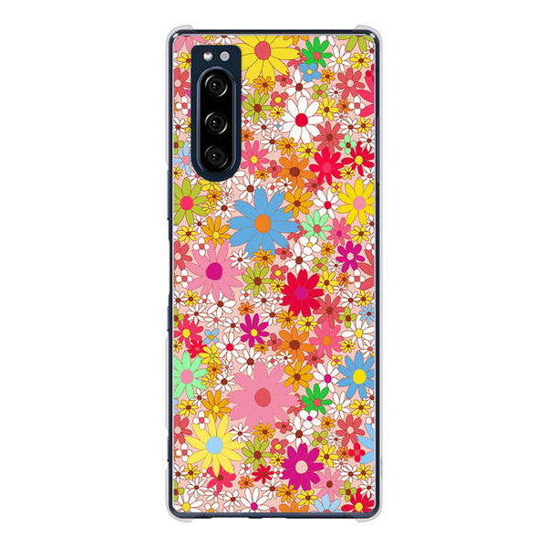 Xperia 5 SO-01M docomo 高画質仕上げ 背面印刷 ハードケース リバティプリント