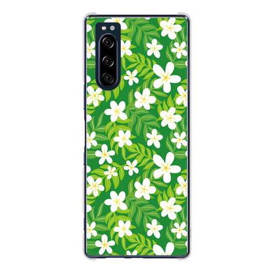 Xperia 5 SO-01M docomo 高画質仕上げ 背面印刷 ハードケース 【760 ジャスミンの花畑】