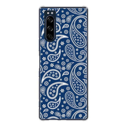 Xperia 5 SO-01M docomo 高画質仕上げ 背面印刷 ハードケース ペイズリー