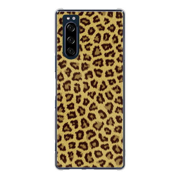 Xperia 5 SO-01M docomo 高画質仕上げ 背面印刷 ハードケース ヒョウ柄ベーシックS