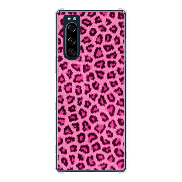 Xperia 5 SO-01M docomo 高画質仕上げ 背面印刷 ハードケース ヒョウ柄ベーシックS