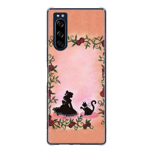 Xperia 5 SO-01M docomo 高画質仕上げ 背面印刷 ハードケース お姫様とネコ