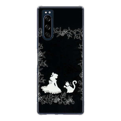 Xperia 5 SO-01M docomo 高画質仕上げ 背面印刷 ハードケース お姫様とネコ