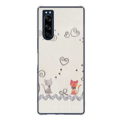 Xperia 5 SO-01M docomo 高画質仕上げ 背面印刷 ハードケース クラフト写真ネコ