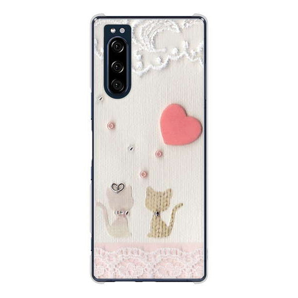 Xperia 5 SO-01M docomo 高画質仕上げ 背面印刷 ハードケース クラフト写真ネコ