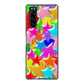 Xperia 5 SO-01M docomo 高画質仕上げ 背面印刷 ハードケース 【1293 ランダムスター】