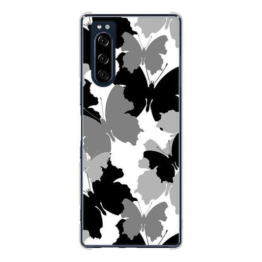 Xperia 5 SO-01M docomo 高画質仕上げ 背面印刷 ハードケース 【1336 夜の蝶】