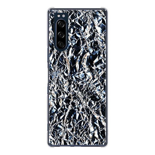Xperia 5 SO-01M docomo 高画質仕上げ 背面印刷 ハードケース 【EK835 スタイリッシュアルミシルバー】